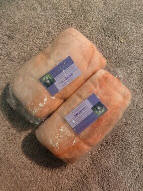 Peaches & Cream Carded Fiber Bundle - Peachy Pink Blend